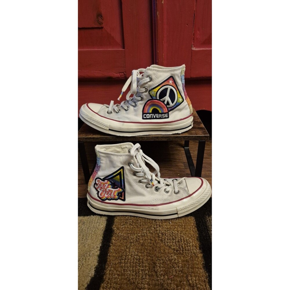 Converse M 5.5 W 6.5 Chuck 70 Hi High 1st Pride Parade 2017 HTF Rainbow Out EUC